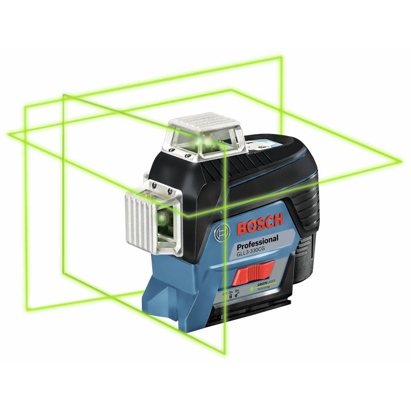 Bosch Gll3 330cg 360 Degrees Connected Green Beam Three Plane
