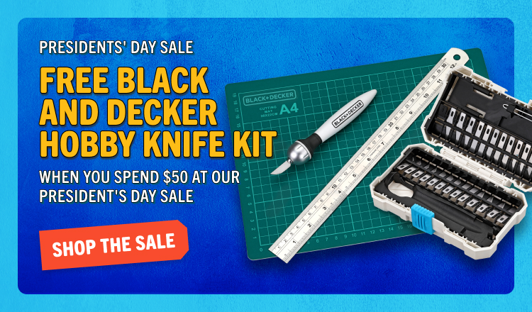 Free Black and Decker Hobby Knife with $50 Purchase