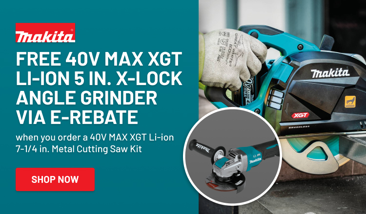Free 40V MAX XGT Li-ion 5 in. X-LOCK Angle Grinder