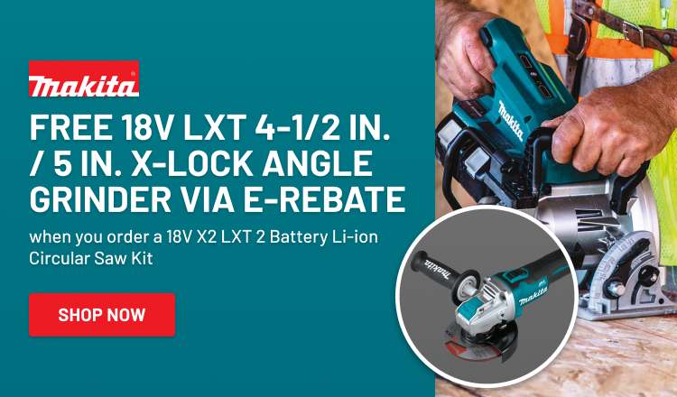 Free 18V LXT 4-1/2 in. / 5 in.  X-LOCK Angle Grinder
