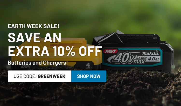 Earth Week Sale! Save an extra 10% off Batteries and Chargers!