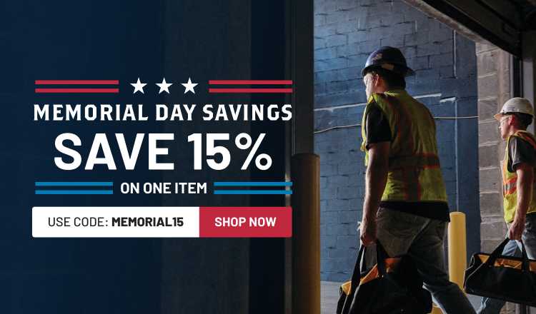 Memorial Day Savings save 15% on 1 item!